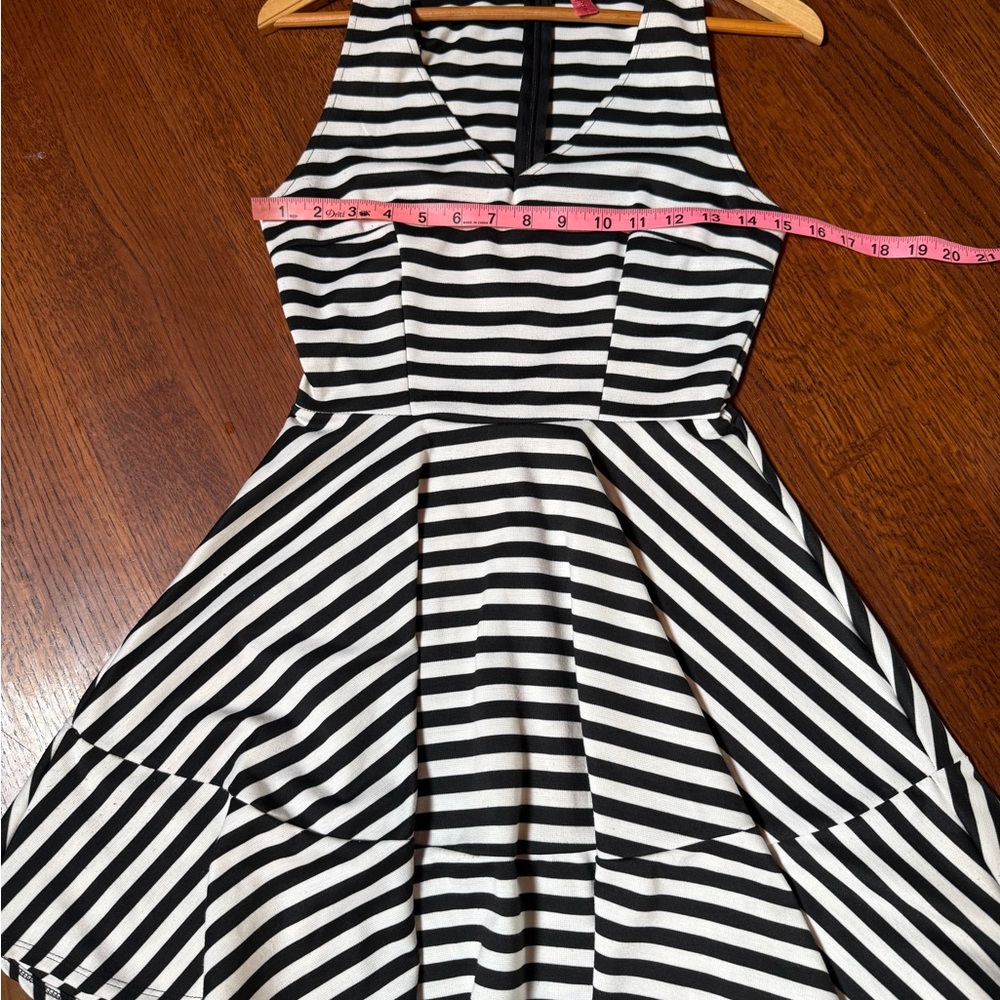 Eight Sixty Monochrome Striped Skater Dress